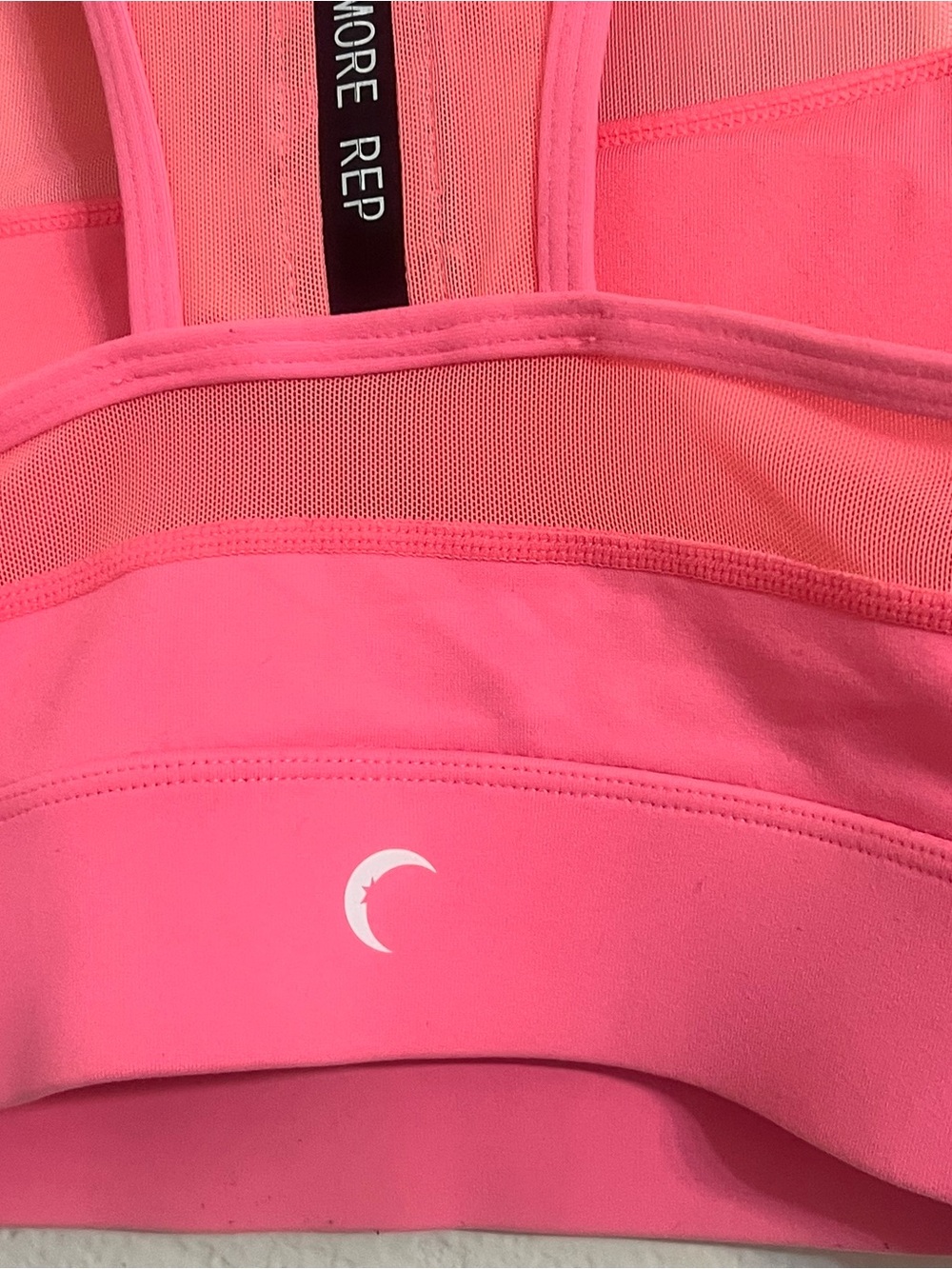 Zyia One More Rep Mesh Sports Bra peachy pink athletic athleisure workout gym - Picture 5 of 10